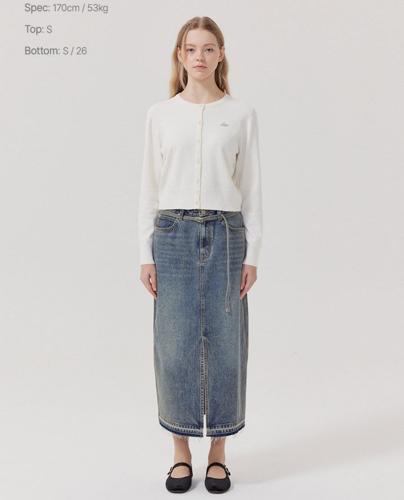 【WE ARE】韓國LEE 素面刺繡親膚針織衫LE2503CD60