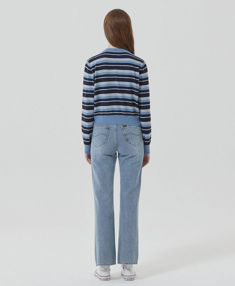 【WE ARE】韓國LEE 短版條紋針織衫LE2503CD61