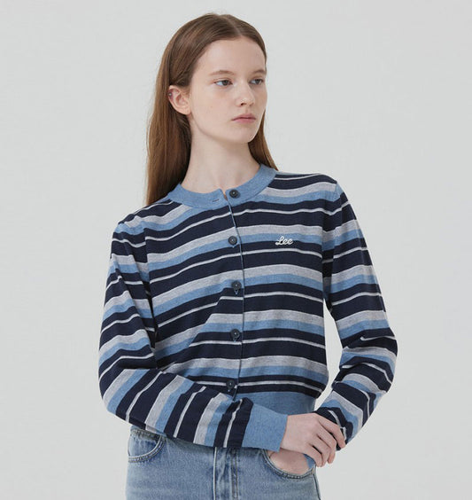 【WE ARE】韓國LEE 短版條紋針織衫LE2503CD61