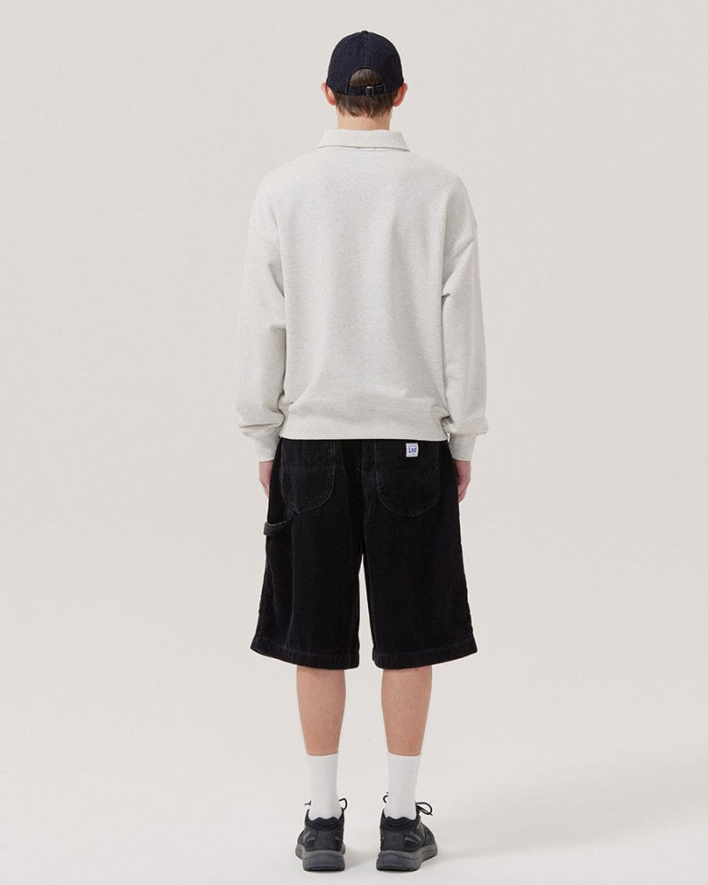 男女同款【WE ARE】韓國LEE半拉鏈領大學T衛衣LE2503CR09