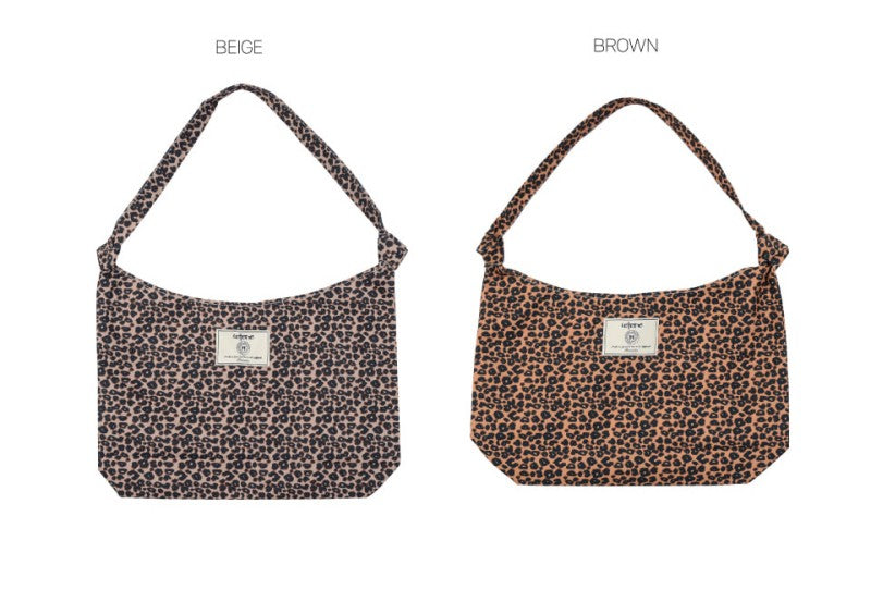 【WE ARE】韓國Leterie時尚豹紋單肩包購物袋LEOPARDSHOULDERBAG