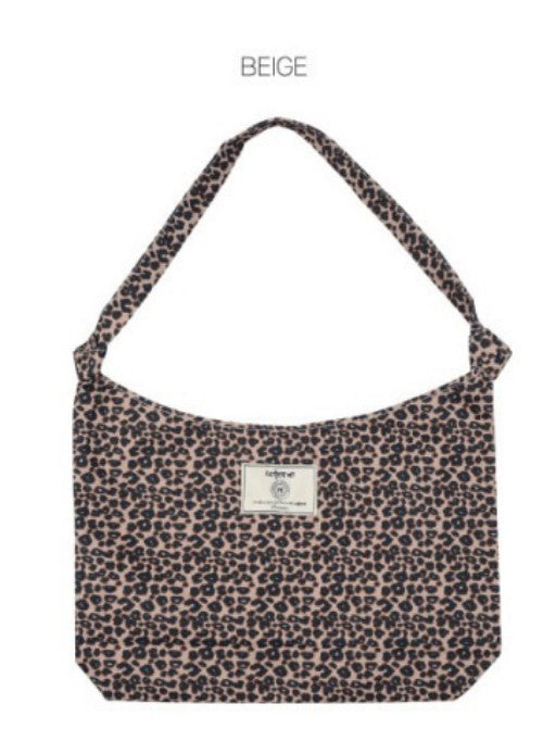 【WE ARE】韓國Leterie時尚豹紋單肩包購物袋LEOPARDSHOULDERBAG