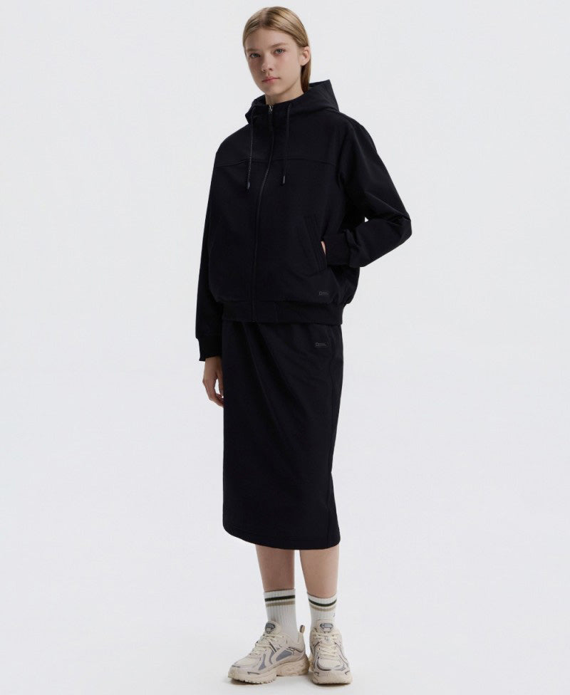 女款【WE ARE】韓國國家地理加絨拉鏈連帽外套N254WFT050