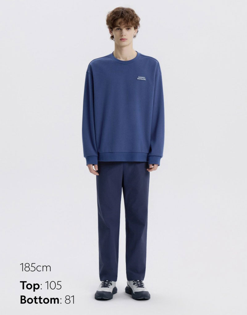 男女同款【WE ARE】韓國國家地理圓領大學T衛衣N261USW020