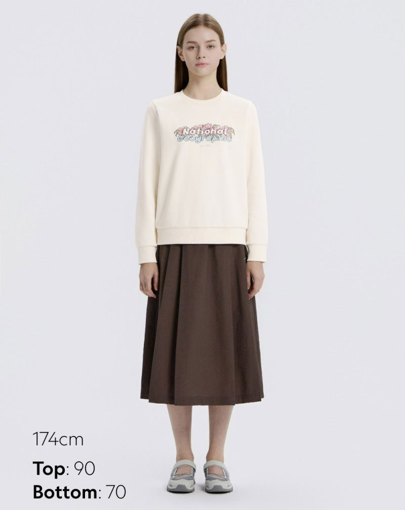 女款【WE ARE】韓國國家地理圓領大學T衛衣N261WSW020