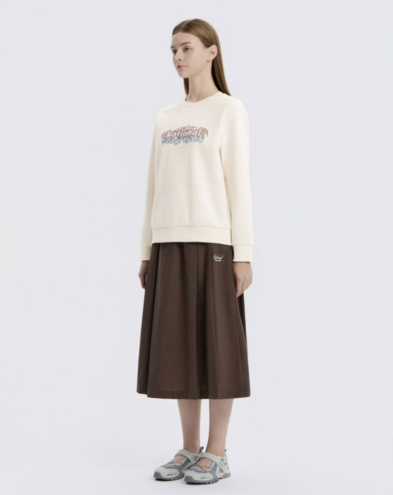 女款【WE ARE】韓國國家地理圓領大學T衛衣N261WSW020