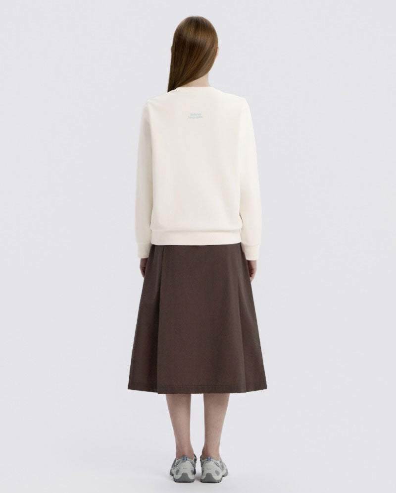 女款【WE ARE】韓國國家地理圓領大學T衛衣N261WSW020