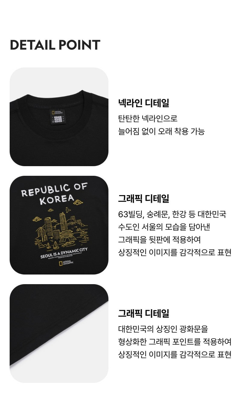 【WE ARE】韓國國家地理休閒背面韓國膠印短袖T恤 N262UTS622