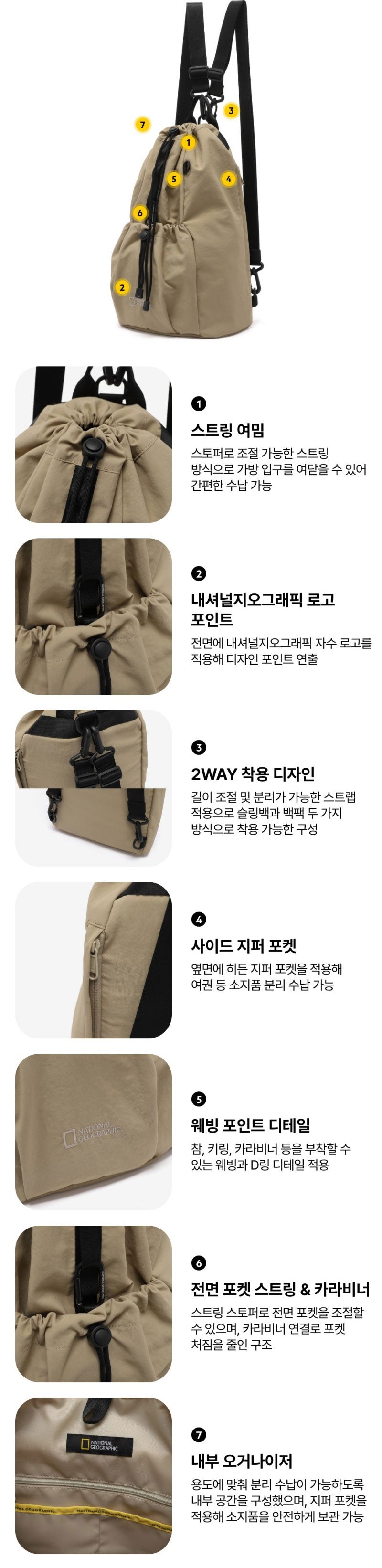 【WE ARE】韓國國家地理12L雙肩背包N265ACR110