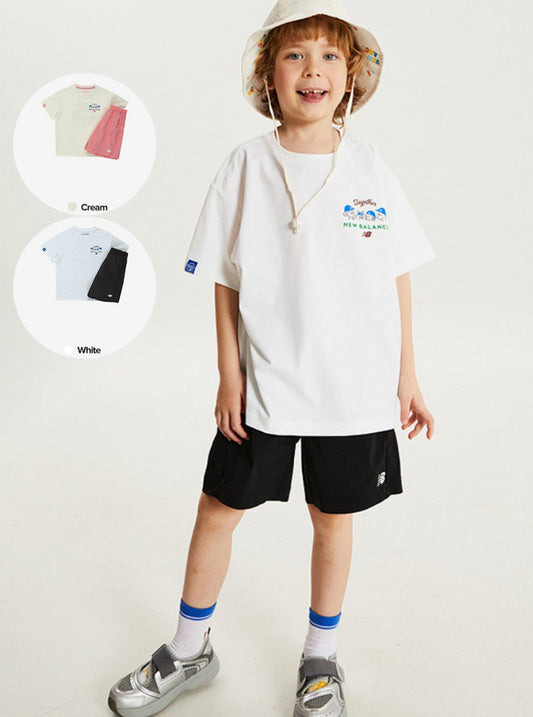 【WE ARE】韓國new balance kids休閒短袖+短褲套裝NK9YG2551U