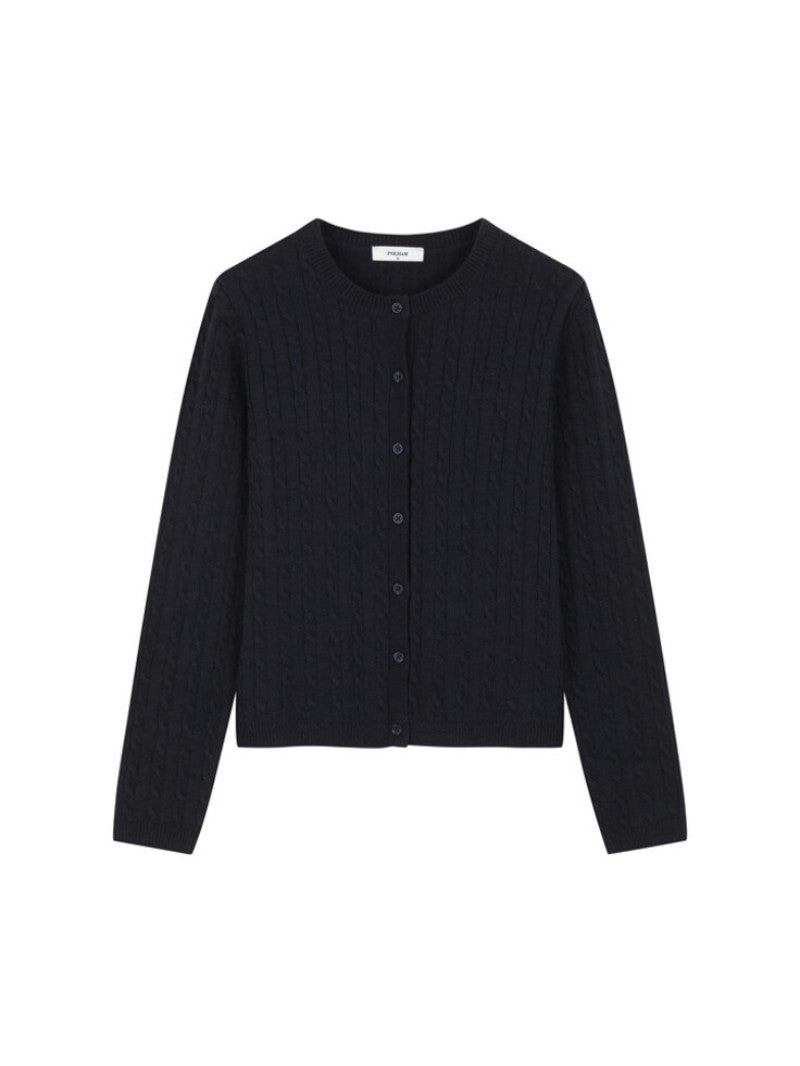 【WE ARE】韓國POLHAM麻花辮針織開衫PHF4EC2470