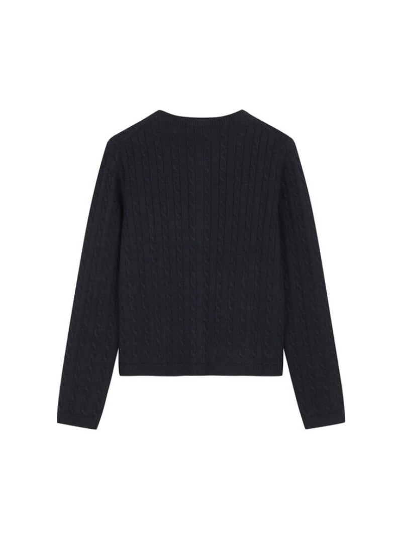 【WE ARE】韓國POLHAM麻花辮針織開衫PHF4EC2470