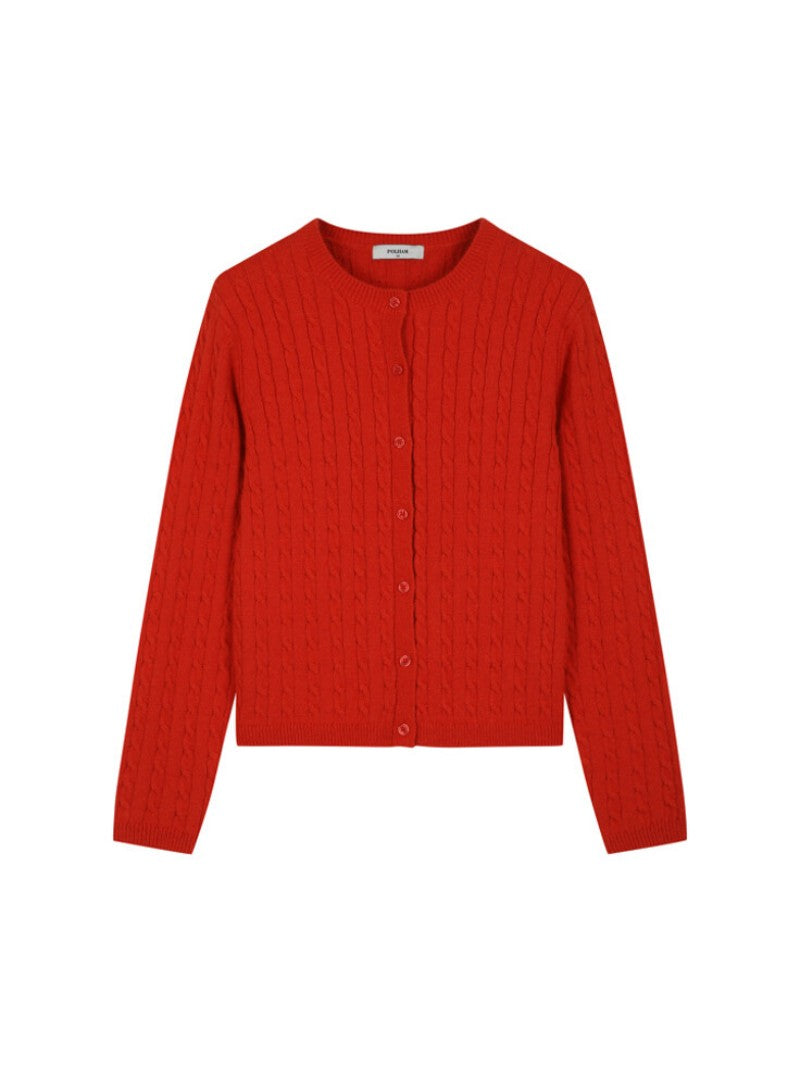 【WE ARE】韓國POLHAM麻花辮針織開衫PHF4EC2470