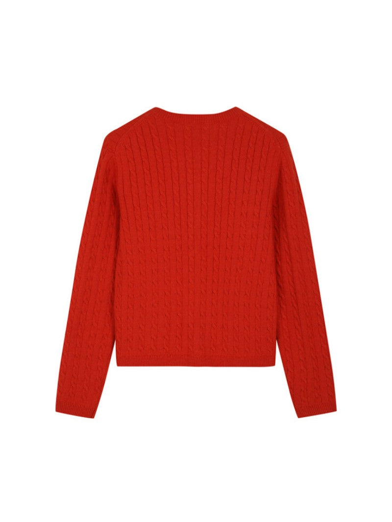 【WE ARE】韓國POLHAM麻花辮針織開衫PHF4EC2470