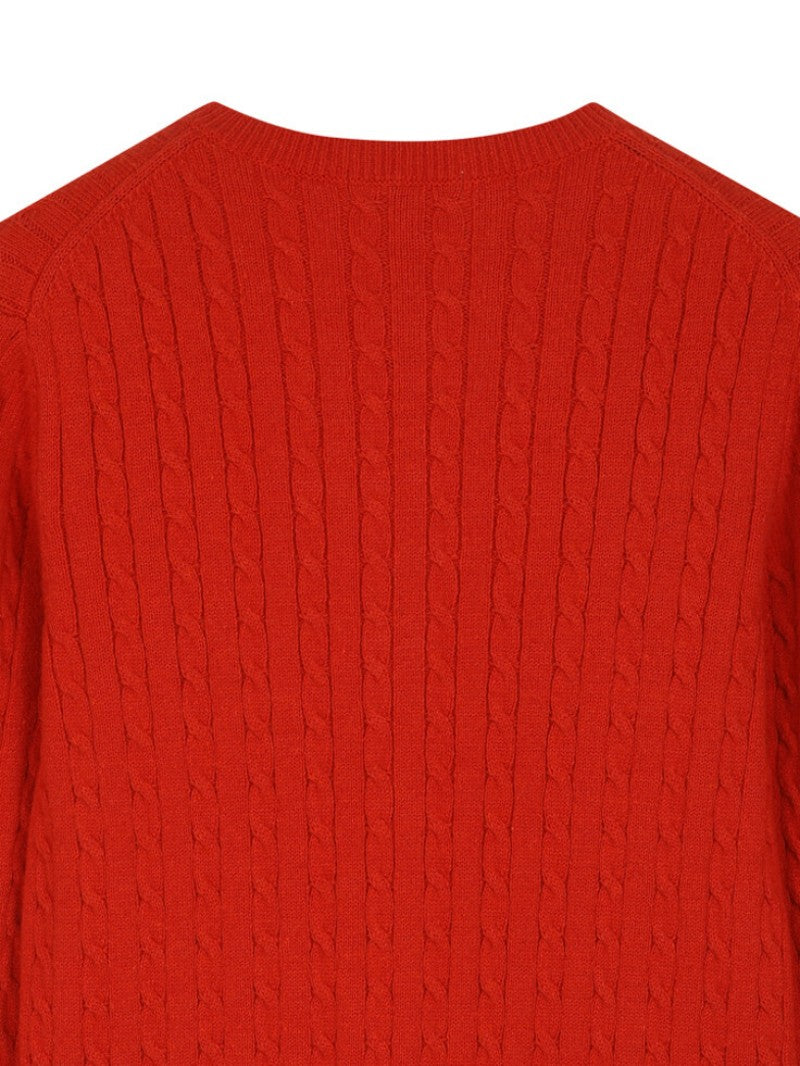 【WE ARE】韓國POLHAM麻花辮針織開衫PHF4EC2470