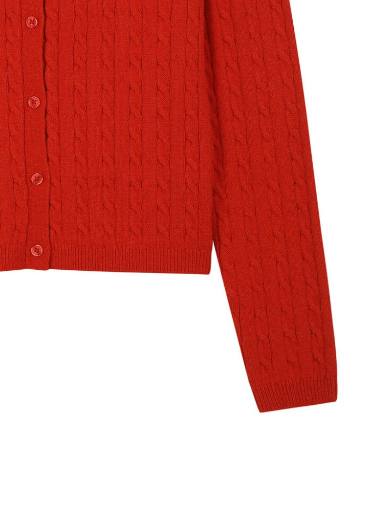 【WE ARE】韓國POLHAM麻花辮針織開衫PHF4EC2470