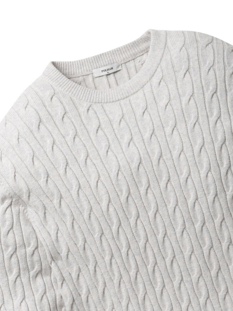 男款【WE ARE】韓國POLHAM羊毛絞花毛衣PHF4ER1470