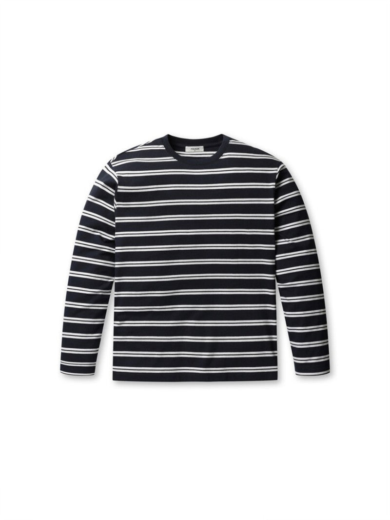 男款【WE ARE】韓國POLHAM休閒格紋圓領長袖T恤PHG4TS1220