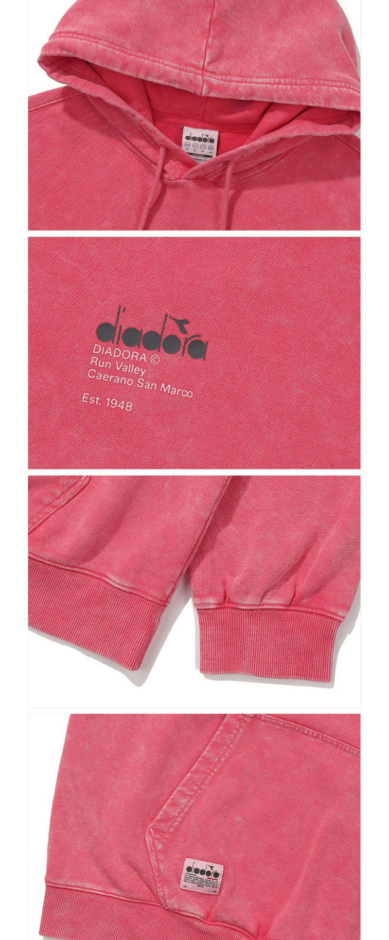 【WE ARE】韓國Diadora 基礎款刺繡logo帽T D5323LHD56