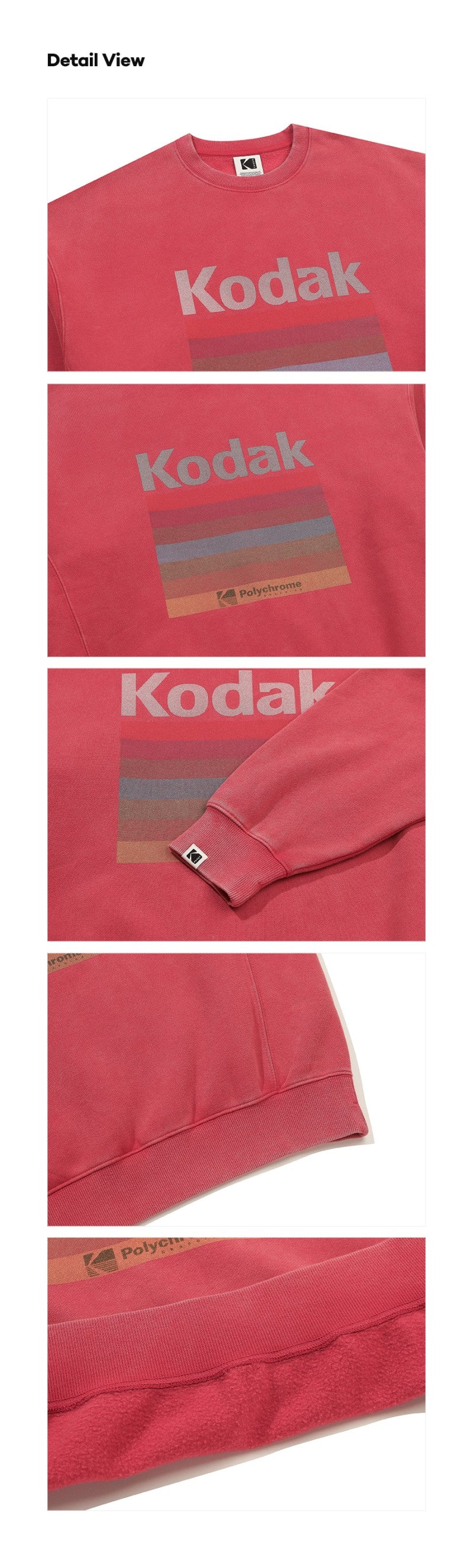 【WE ARE】韓國KODAK柯達加絨圓領大學T衛衣K5423EFST1
