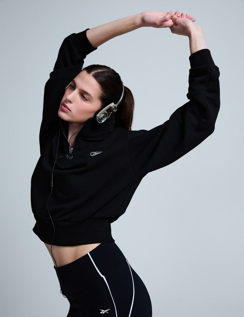 女款【WE ARE】韓國Reebok 短版半拉鏈大學TRETS5EM46