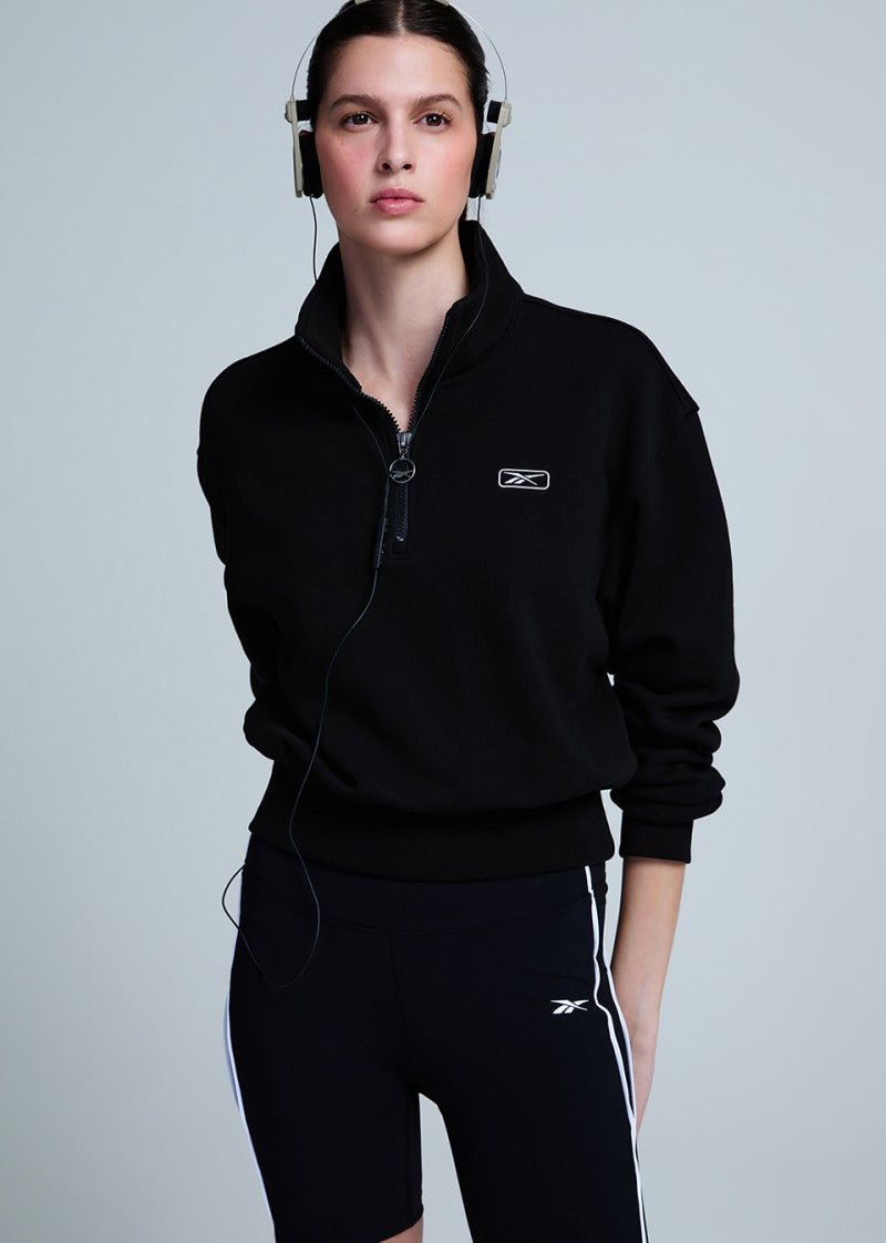 女款【WE ARE】韓國Reebok 短版半拉鏈大學TRETS5EM46