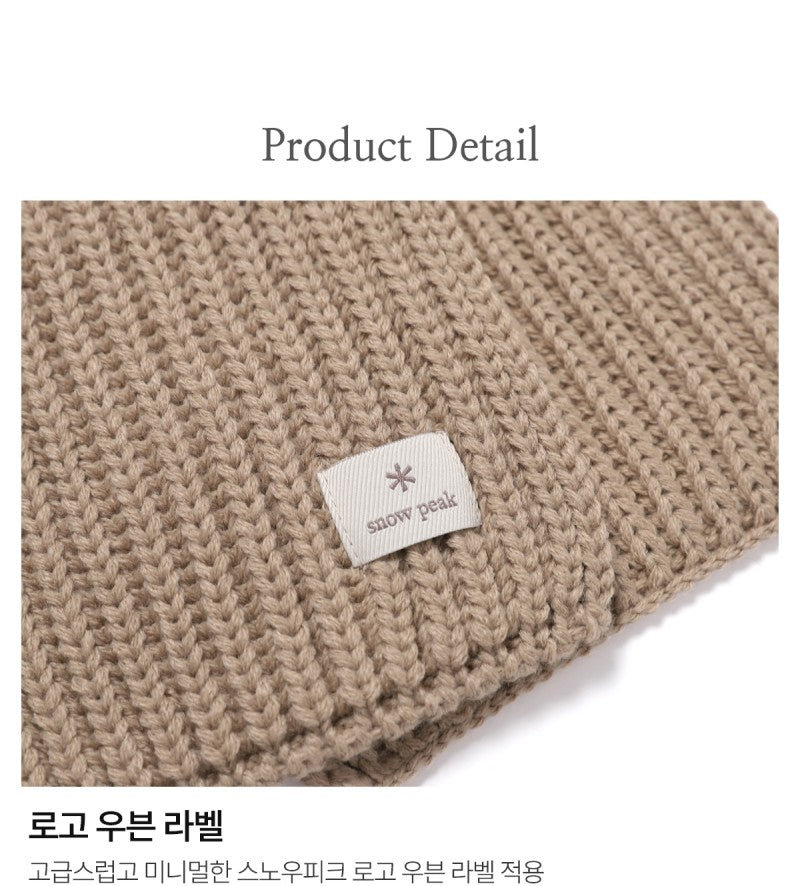 【WE ARE】韓國snow peak雪峰針織圍脖圍巾S25WUFWA67