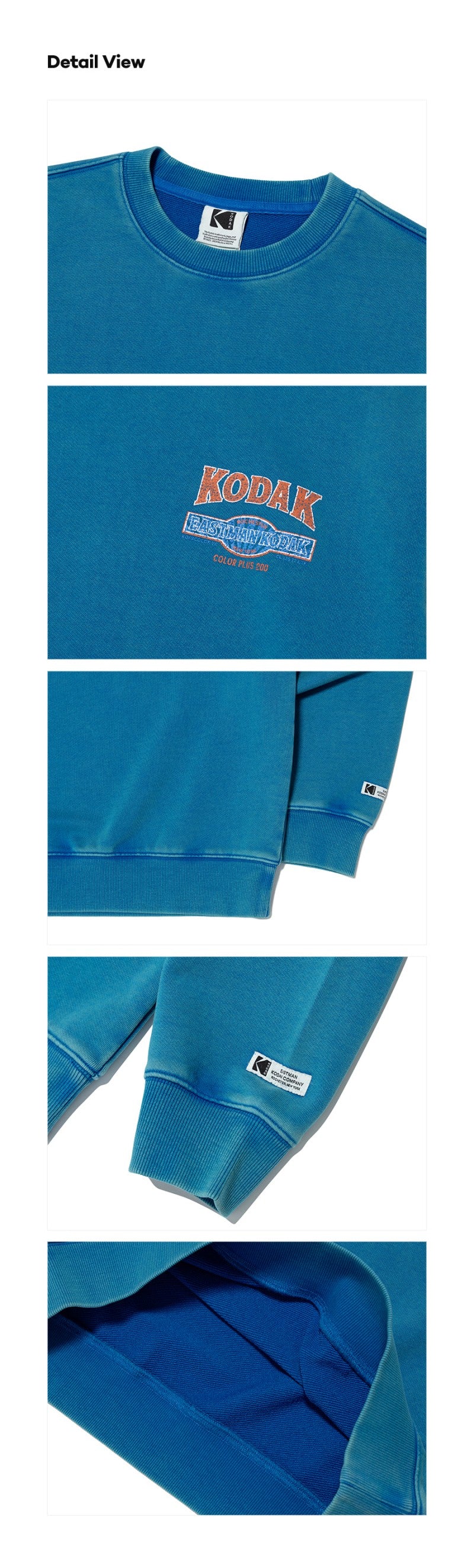 中性款【WE ARE】韓國KODAK柯達布標刷舊大學T K6123LFSO1