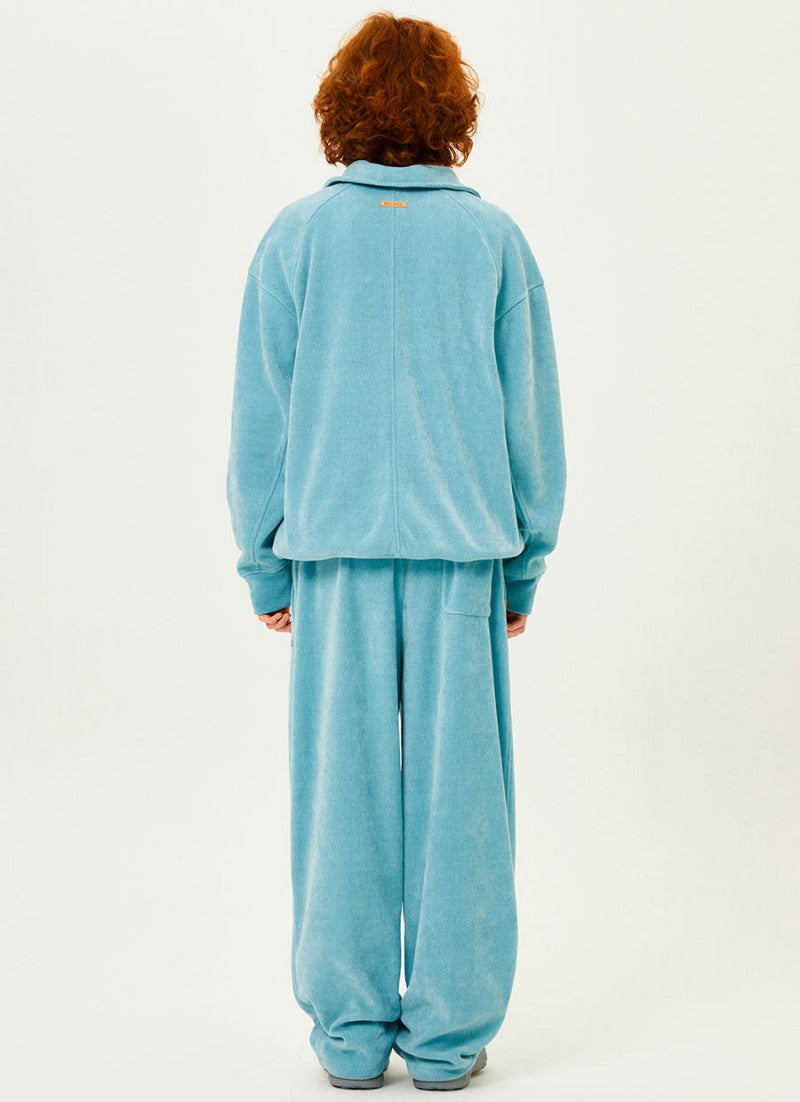 百貨款【WE ARE】韓國KODAK絨面皮革logo半拉鏈上衣K5423LFSF1