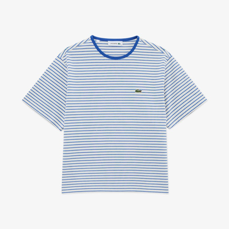 鱷魚折扣款 女款【WE ARE】韓國LACOSTE條紋短袖T恤TF360E56G