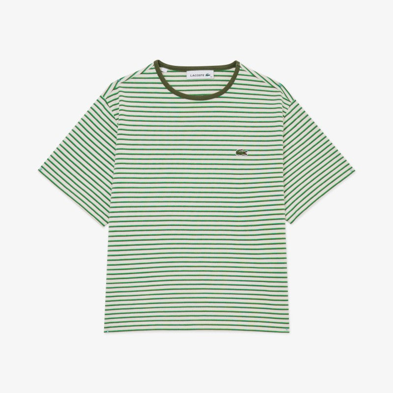 鱷魚折扣款 女款【WE ARE】韓國LACOSTE條紋短袖T恤TF360E56G