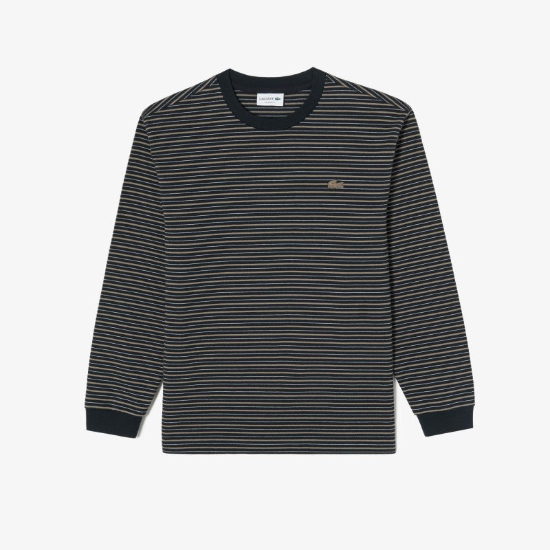 鱷魚折扣款 男款【WE ARE】韓國LACOSTE條紋長袖T恤TH338E56G