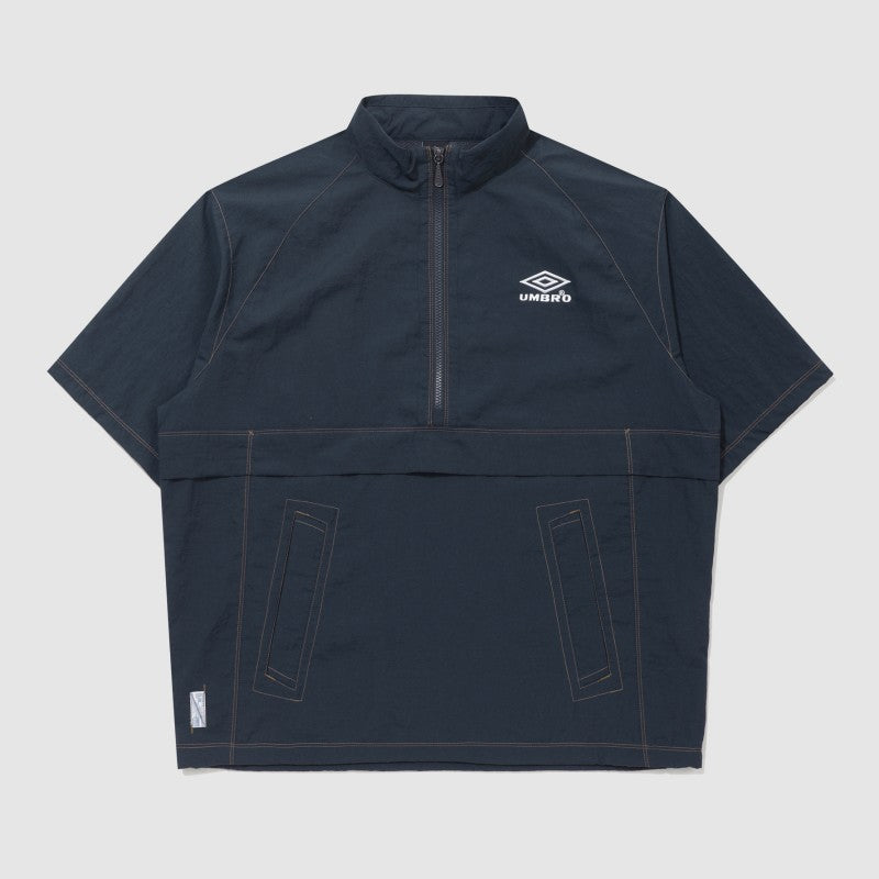 【WE ARE】韓國Umbro 外車線 背面logo 半拉鍊短袖上衣UQ223CWT59