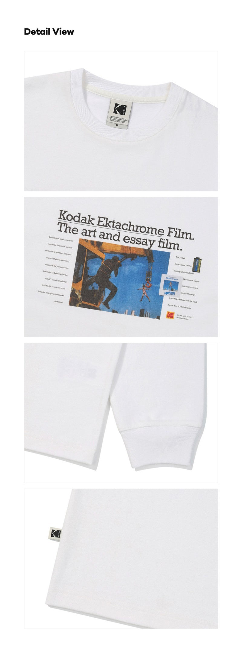 百貨款【WE ARE】韓國KODAK柯達膠印長袖微縮口棉T上衣K5323LRL84