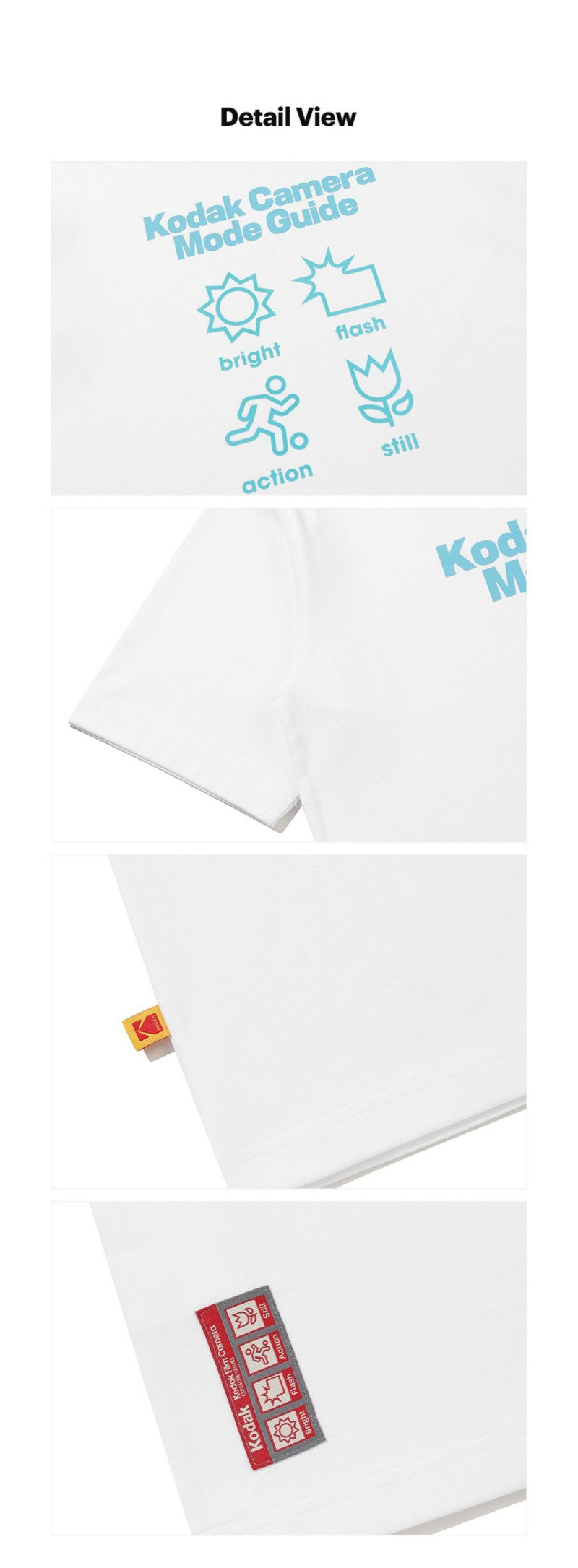 【樣品優惠現貨】【WE ARE】韓國KODAK柯達（偏後、有透氣網孔）相機icon圖案短袖T恤K6223RRS58