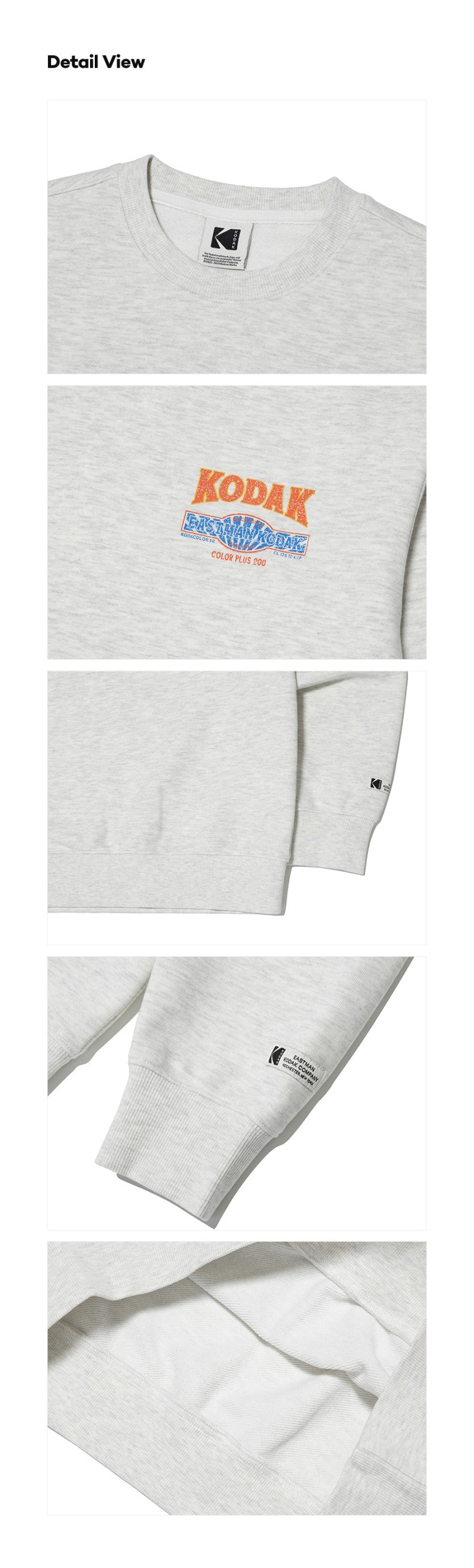中性款【WE ARE】韓國KODAK柯達布標刷舊大學T K6123LFSO1