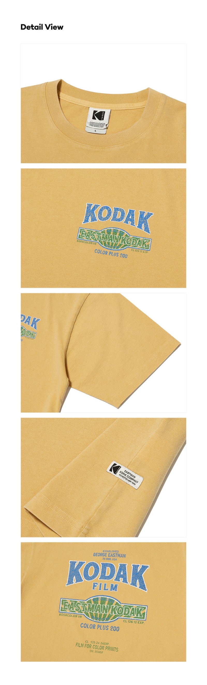 中性款【WE ARE】韓國KODAK柯達刷舊短袖T恤K6223LRS11