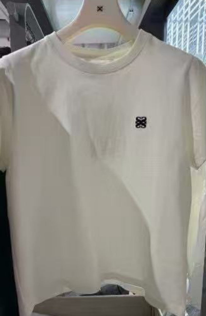 【WE ARE】Korea Satur classic small logo short-sleeved T-shirt SA252WTS06/SA252MTS06