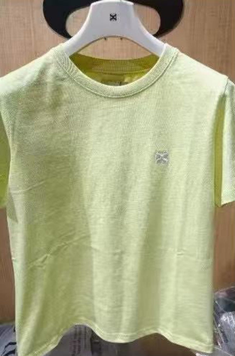 【WE ARE】Korea Satur classic small logo short-sleeved T-shirt SA252WTS06/SA252MTS06