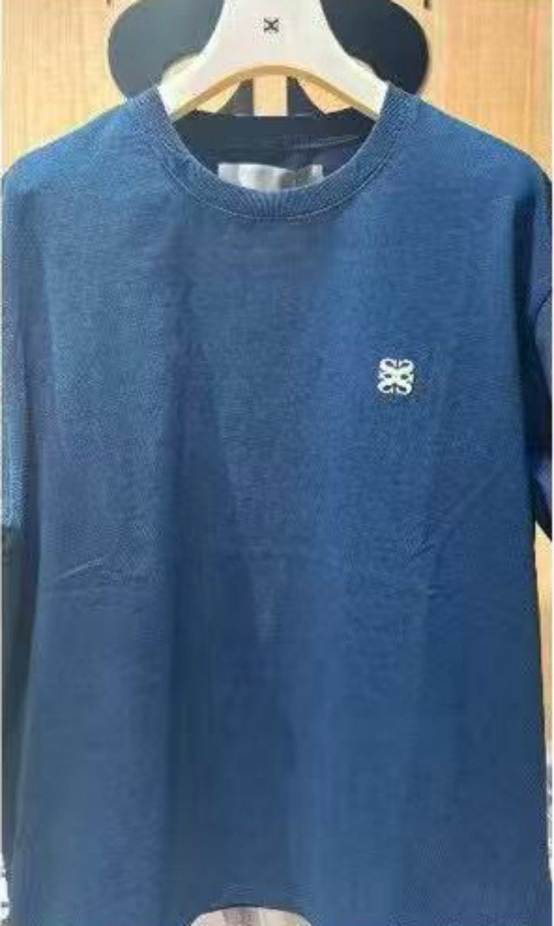 【WE ARE】Korea Satur classic small logo short-sleeved T-shirt SA252WTS06/SA252MTS06
