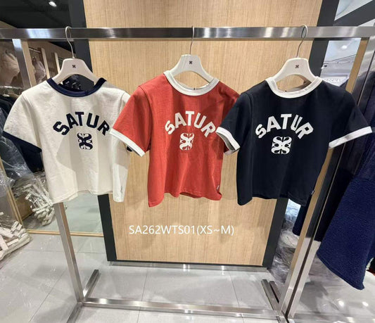 女款【WE ARE】韓國Satur休閒短袖T恤SA262WTS01