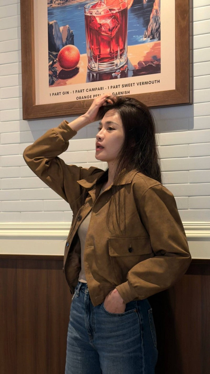 大茜選品【WE ARE】韓國Avandress 麂皮夾克