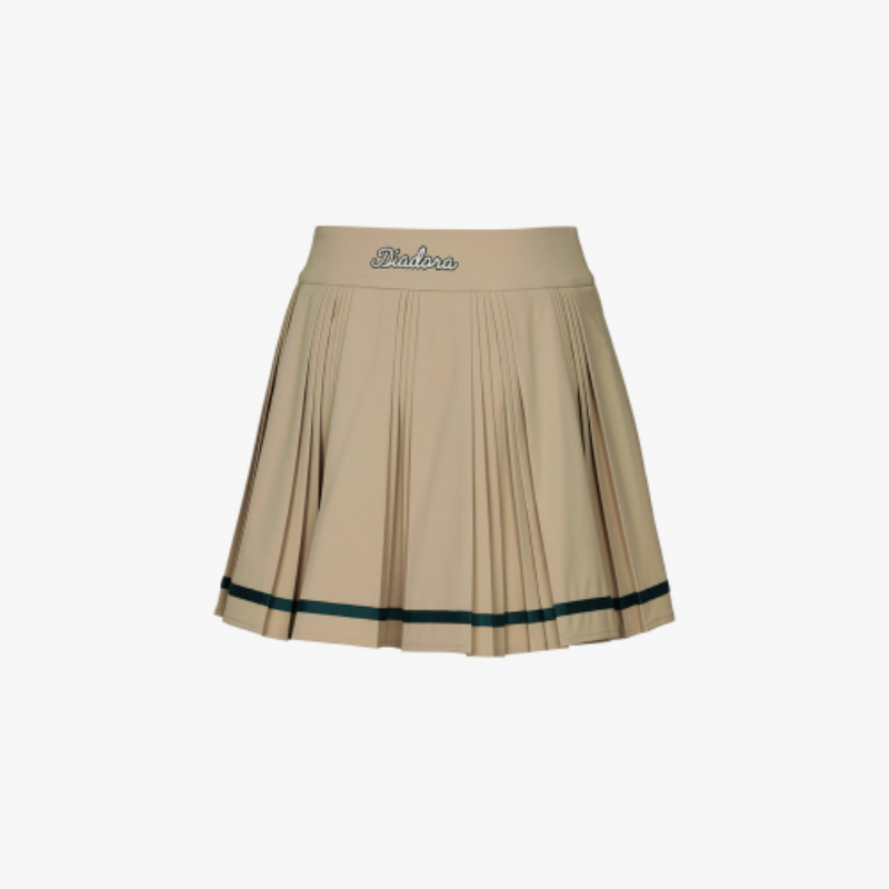 Limited-time discount: 【WE ARE】 Korean Diadora Casual Pleated Skirt D4222TSK32