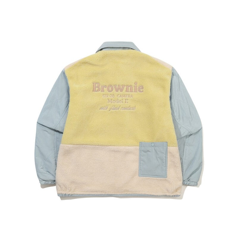 【WE ARE】韓國KODAK 柯達 異材質拼色雙面外套K5423LPJ93