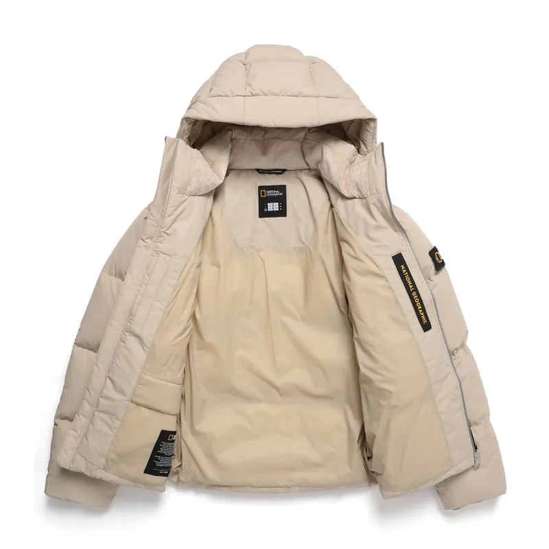 Same style for men and women [WE ARE] South Korea NG National Geographic short version hooded goose down jacket N244UDW151