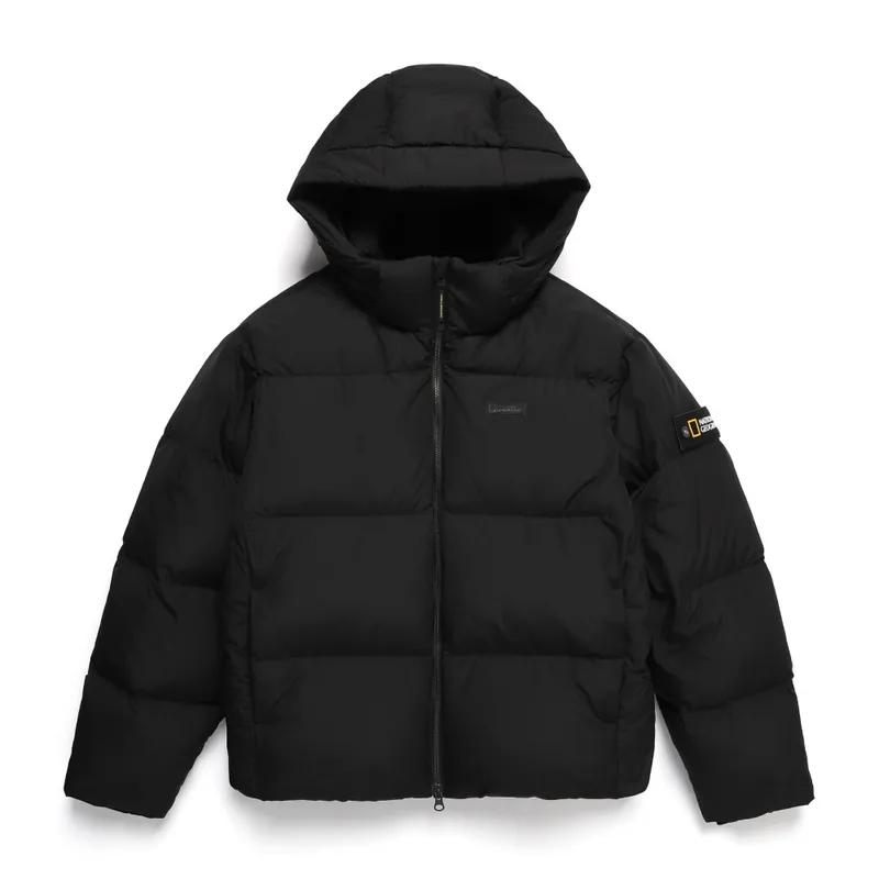 Same style for men and women [WE ARE] South Korea NG National Geographic short version hooded goose down jacket N244UDW151