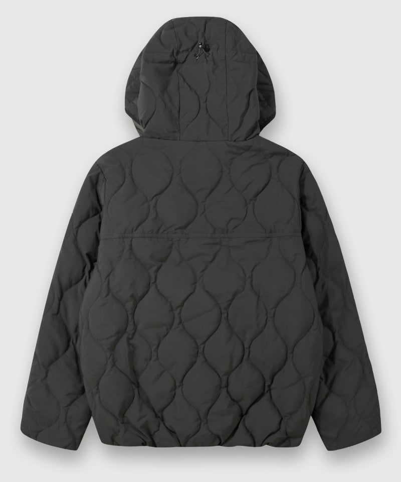 【WE ARE】韓國JEEP 菱紋珊瑚絨＋鴨絨防潑水連帽外套 JQ4JPU304