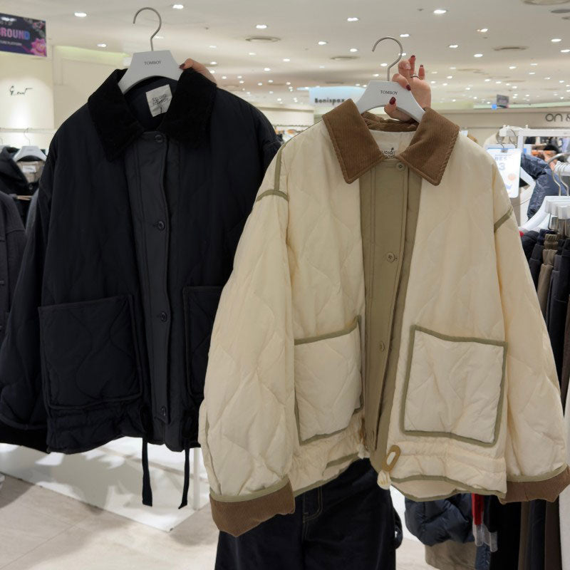 【WE ARE】韓國Studio Tomboy異材質接拼鴨絨外套 9105414102