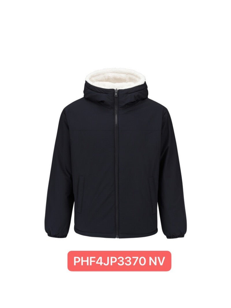 男女同款【WE ARE】韓國POLHAM羊羔毛連帽雙面外套