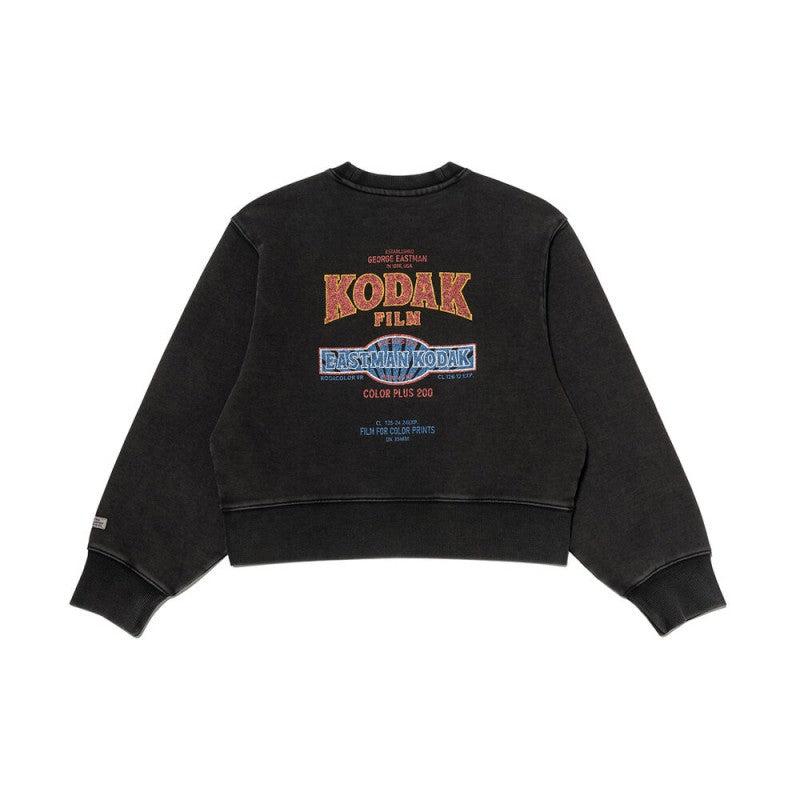 女款【WE ARE】韓國KODAK柯達 短版布標刷舊大學T K6122LFSO1